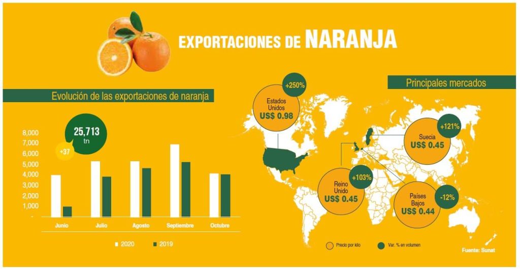 La naranja peruana rompe un nuevo récord de exportación Fresh Fruit Perú La naranja peruana rompe un nuevo récord de exportación Fresh Fruit Perú